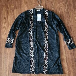 Reborn Black/Charcoal Grey Cardigan